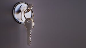 a key in a keyhole 