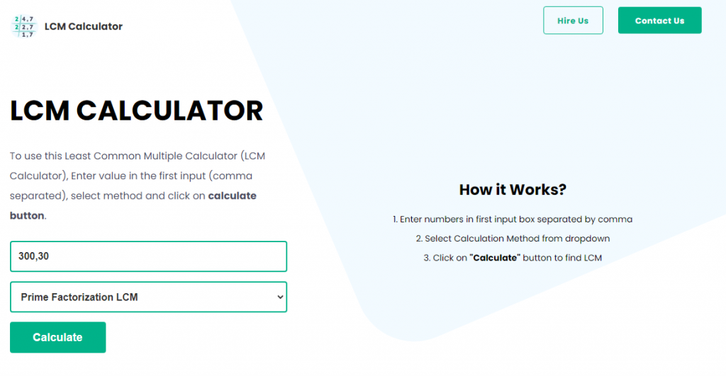 Lcm calculator