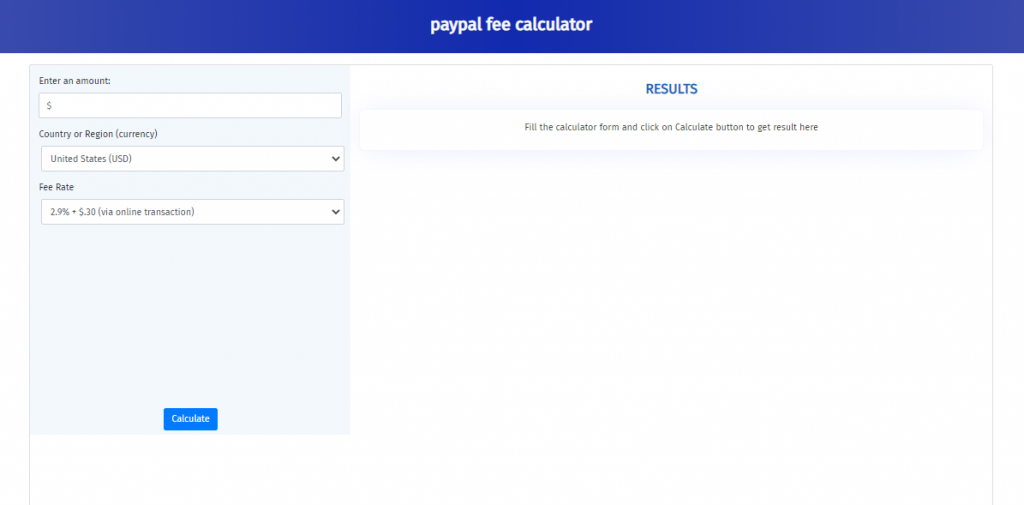 PayPal Fee Calculator