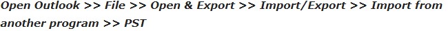 import PST to Outlook