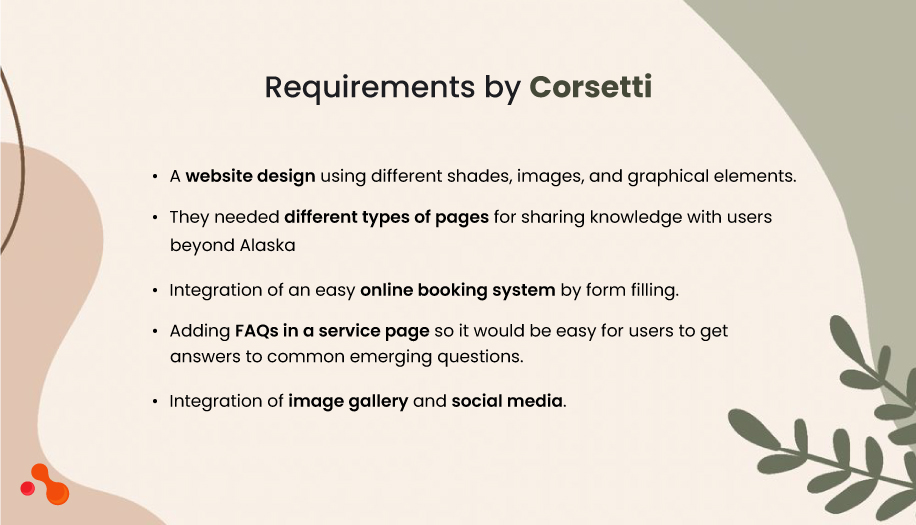 Requirements by Corsetti 